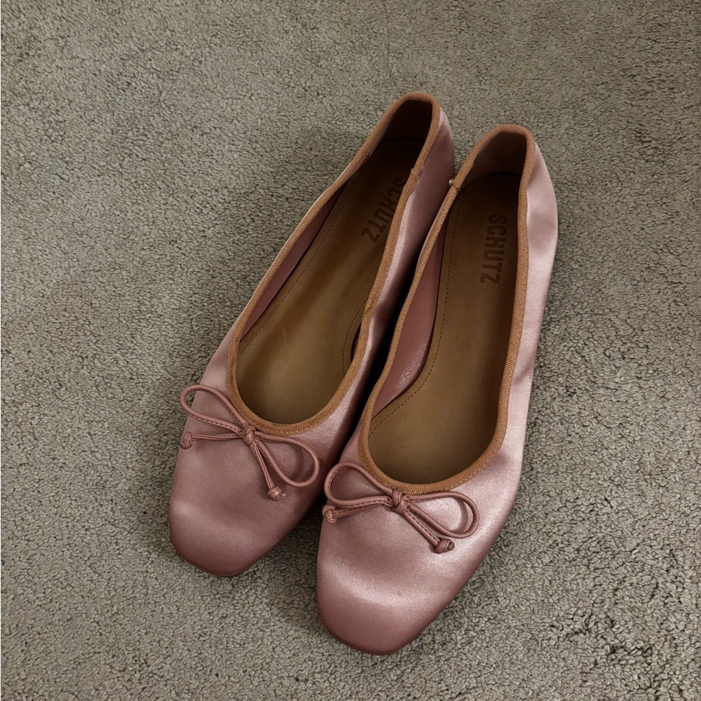 SCHUTZ limited edition satin pink ballet flats